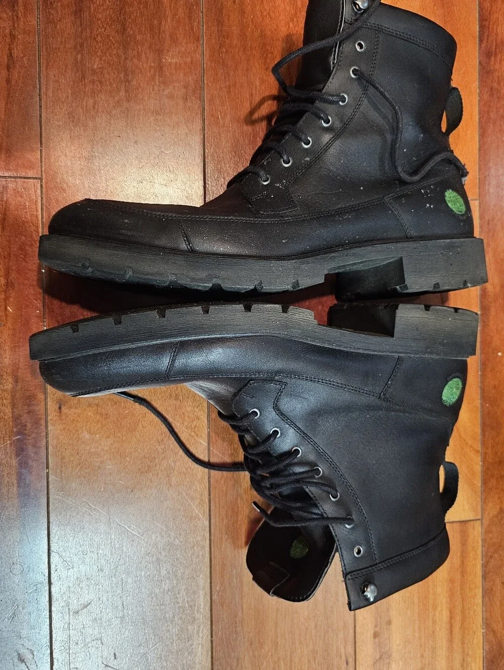 Timberland Mens Rlmhurst WP6 Black Leather Lace-Up Boots Size 11